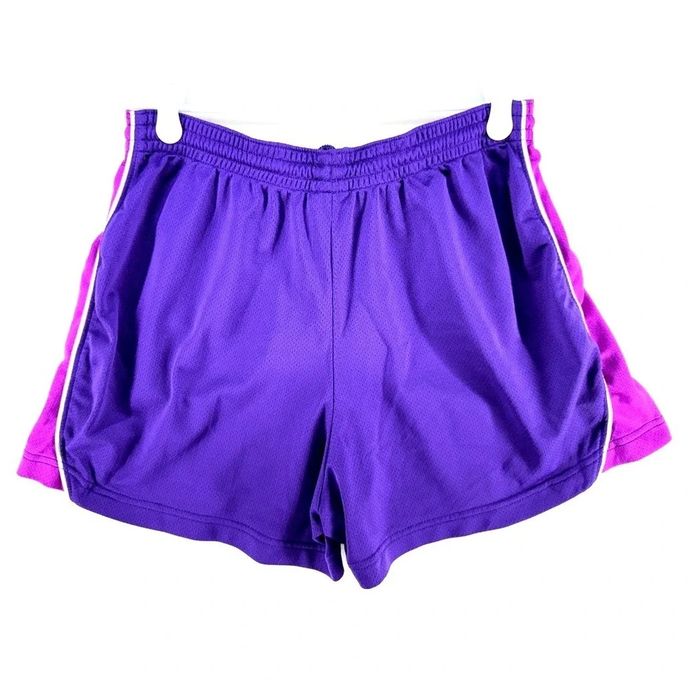 Nike Womens Purple Magenta Mesh Running Shorts M Y2K Sporty Casual Athleisure